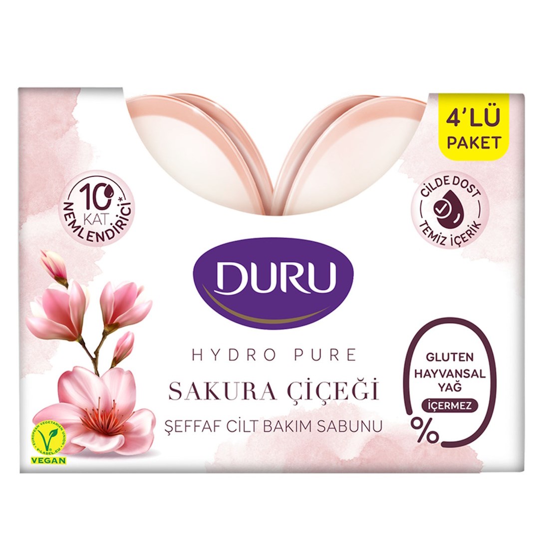 DURU SABUN HYDRO PURE 4*135 GR SAKURA