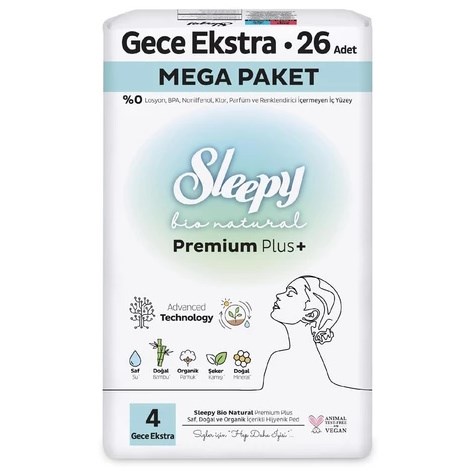 SLEEPY BIO NATUREL PED MEGA GECE EXTRA 26*12