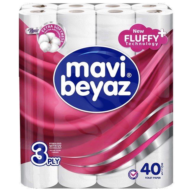 MAVI BEYAZ 3 KATLI TUV KAGIT 40 LI