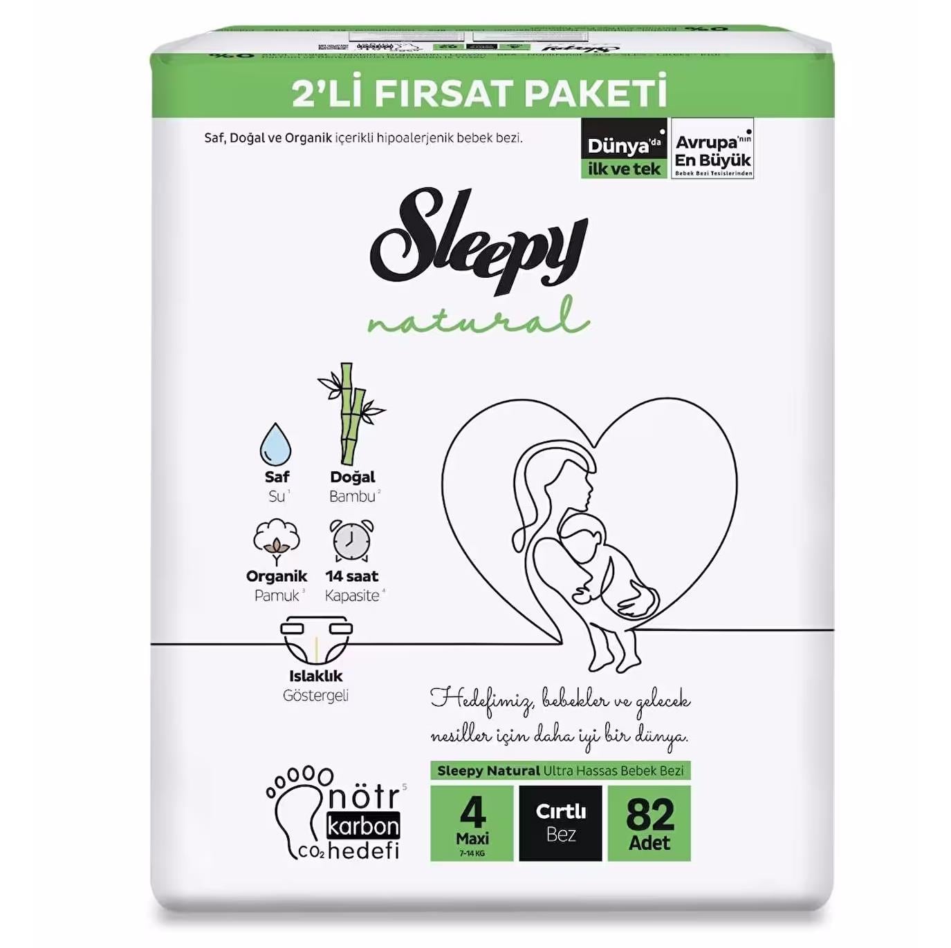SLEEPY NAT.İKİLİ FIRSAT BEZ NO4 82 Lİ 7-14 KG K1*3