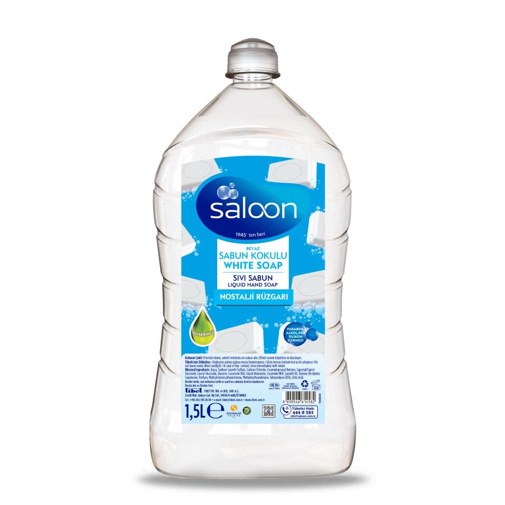 SALOON SIVI SABUN 1,5 LT BEYAZ SABUN KOKULU