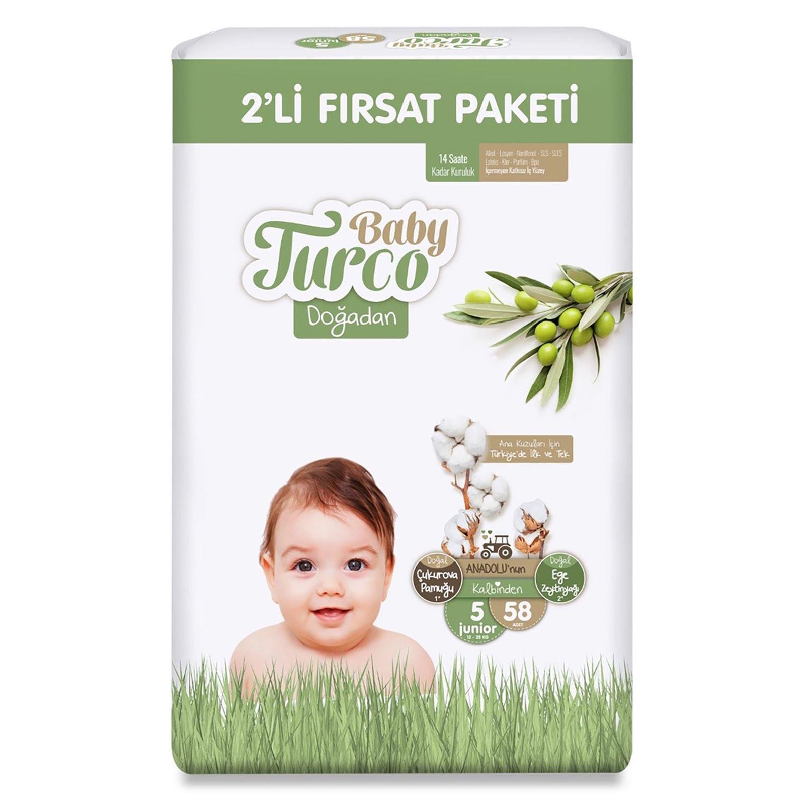 BABY TURCO DOGADAN 5 NO İKİLİ FIRSAT PAKETİ 58 Lİ