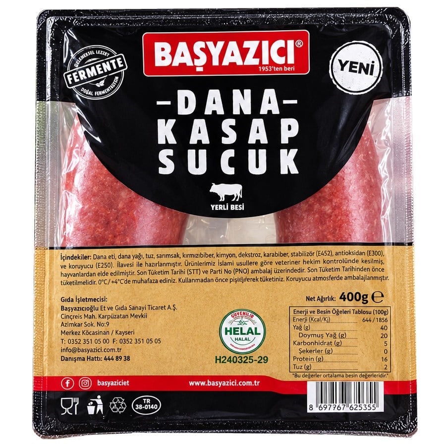 BASYAZICI 400 GR FERMANTE DANA KASAP SUCUK