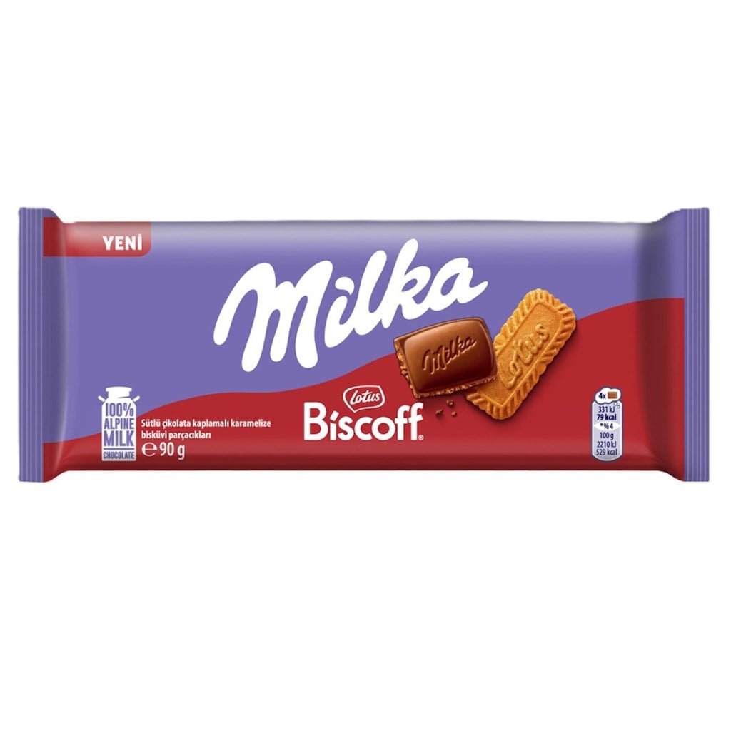 MILKA TABLET 90 GR CIKOL.BISCOFF 1*24 