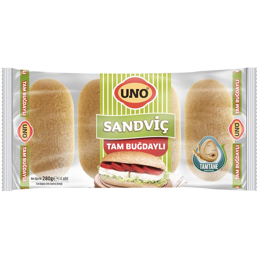 UNO SANDVIC 280 GR 4 LU EKMEK TAM BUGDAY