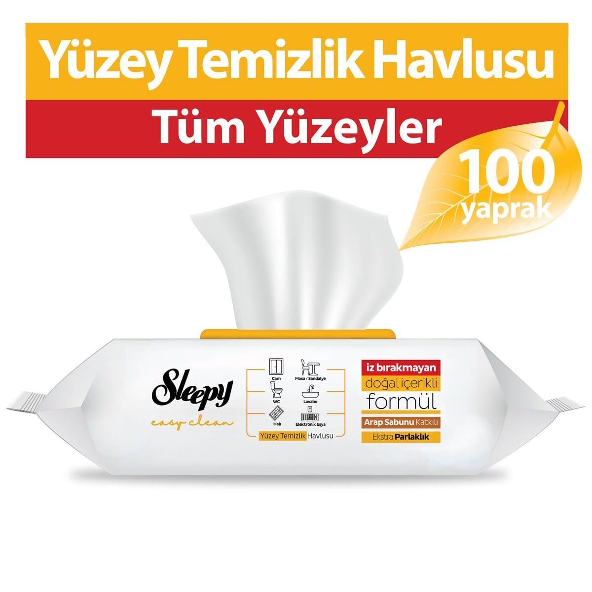 SLEEPY YÜZ TEMZ HAVLU 100 LÜ ARAP SABUNLU 1*12