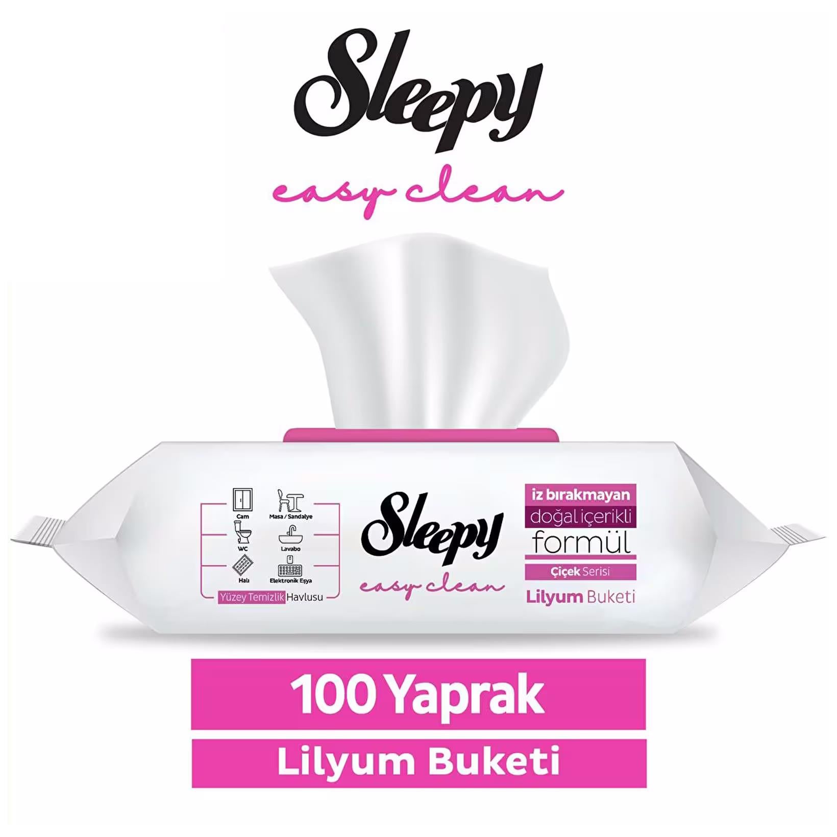SLEEPY YÜZ TEMZ HAVLU 100 LÜ LILYUM BUKETI 1*12