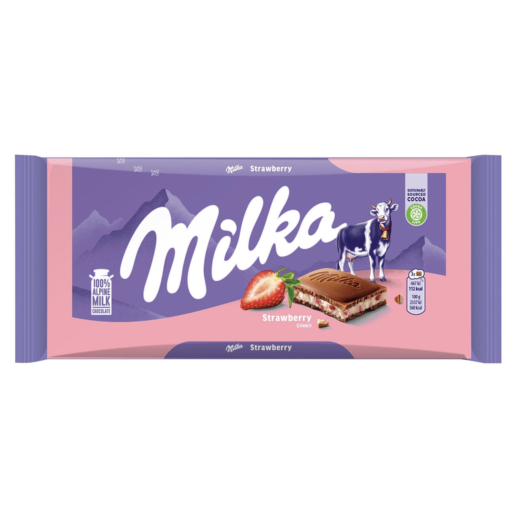 MİLKA ÇİLEK AROMALI ÇİKOLATA 100GR