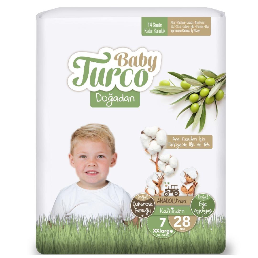 Baby Turco Doğadan 7 Numara 28 Adet Çocuk Bezi