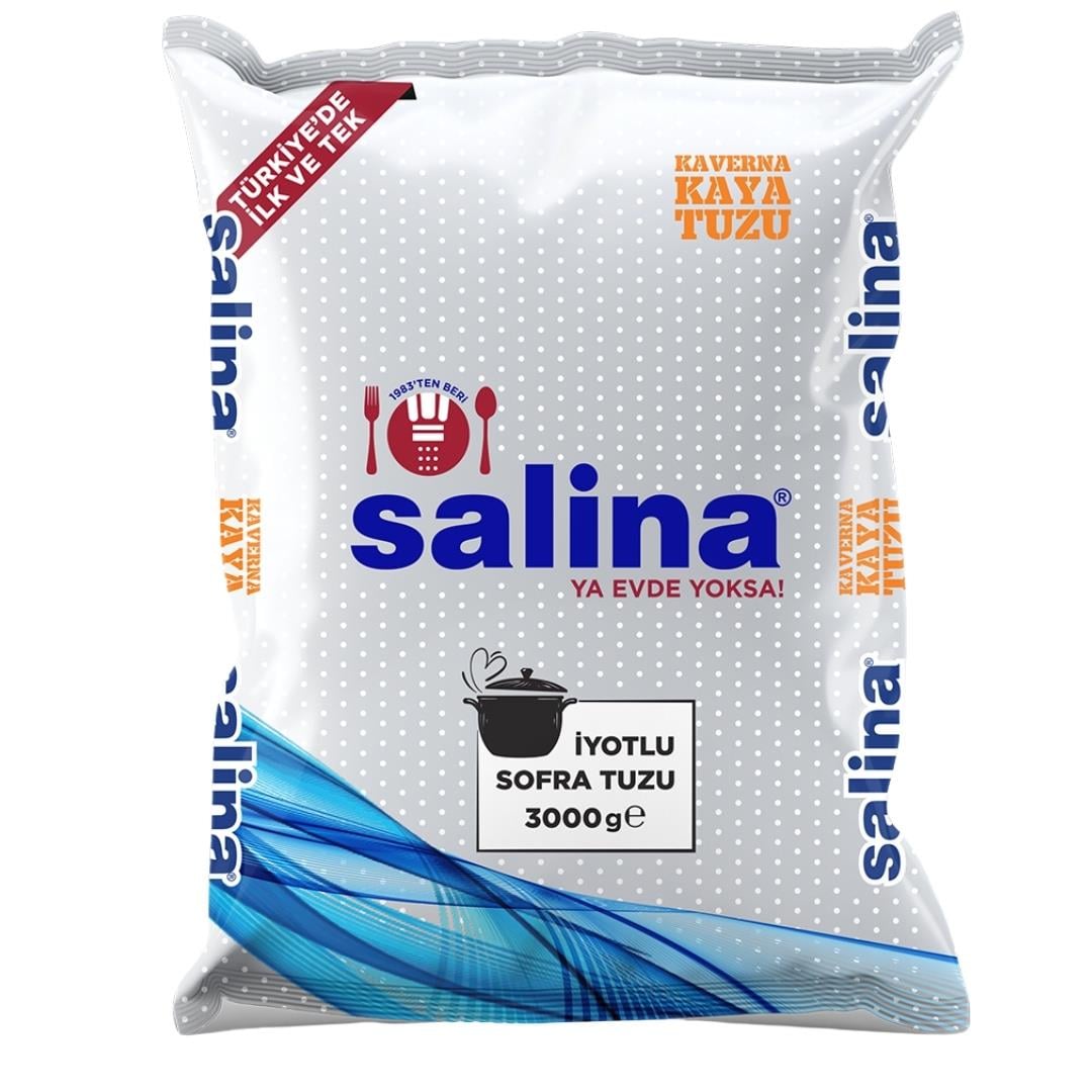 Salina Tuz 3000g İyotlu Sofra Tuzu Kaya Tuzu