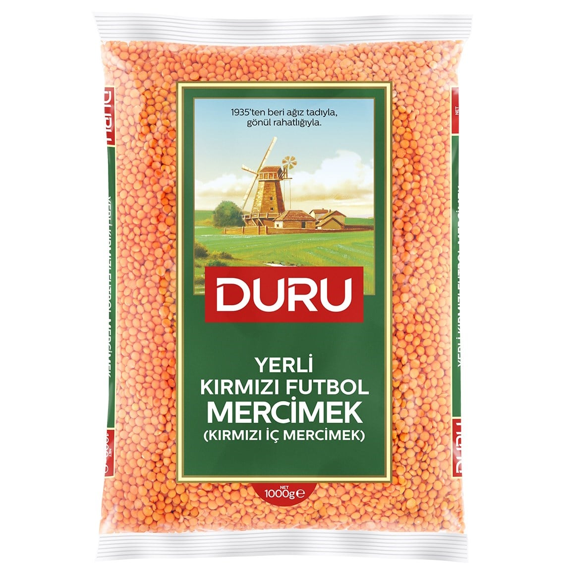 Duru Kırmızı Futbol Mercimek 1000g