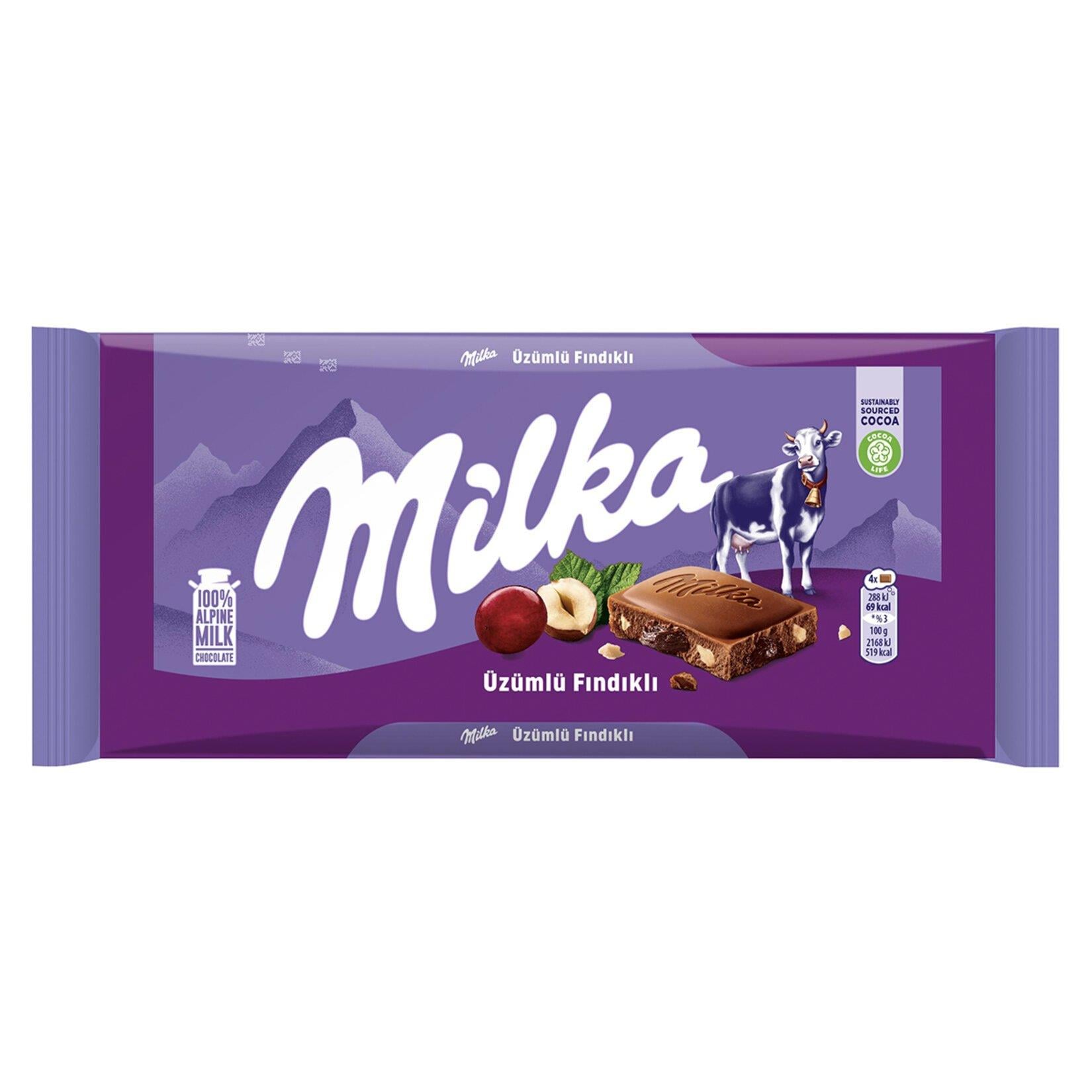 Milka Üzümlü Fındıklı 80g Tablet Çikolata 
