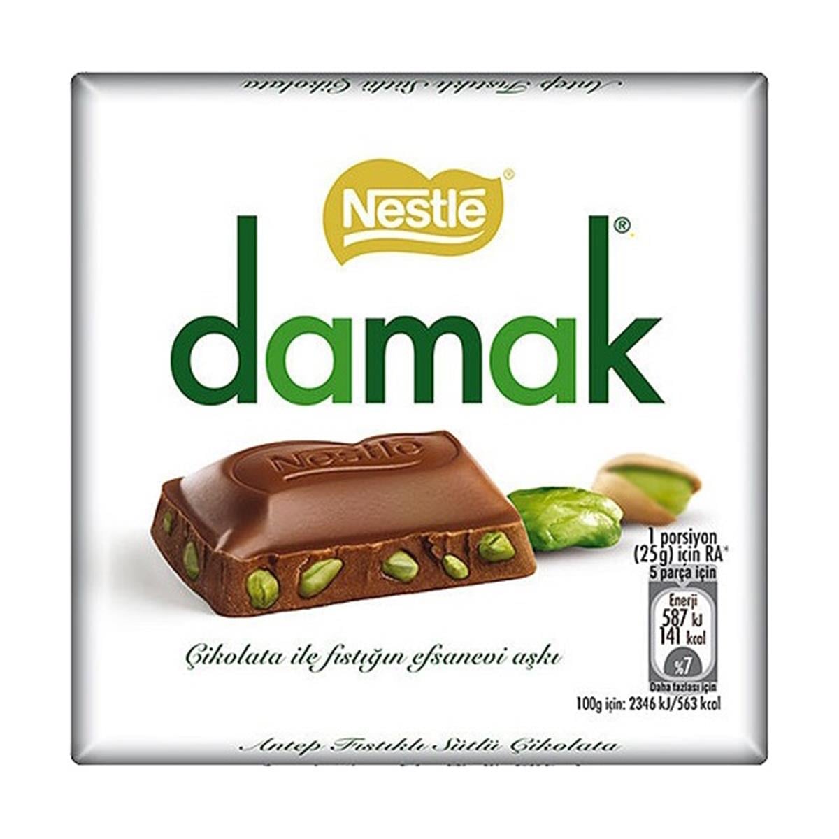 Nestle Damak Kare Çikolata 65g Antep Fıstıklı