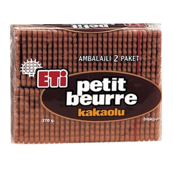 Eti Petit Beurre Kakaolu Bisküvi 2'li Paket 370g