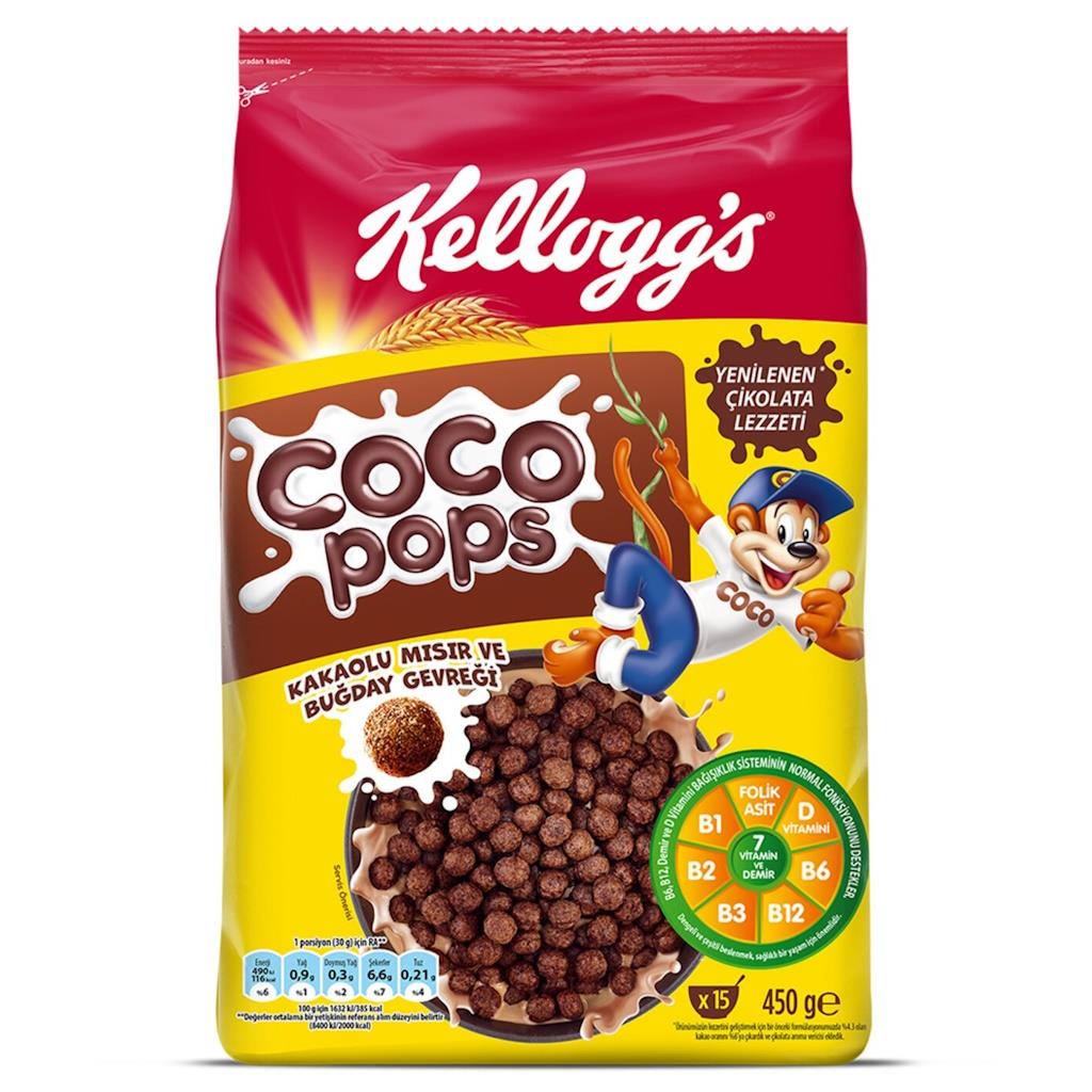 Ülker Kelloggs Coco Pops 450g Çokotop Gevrek