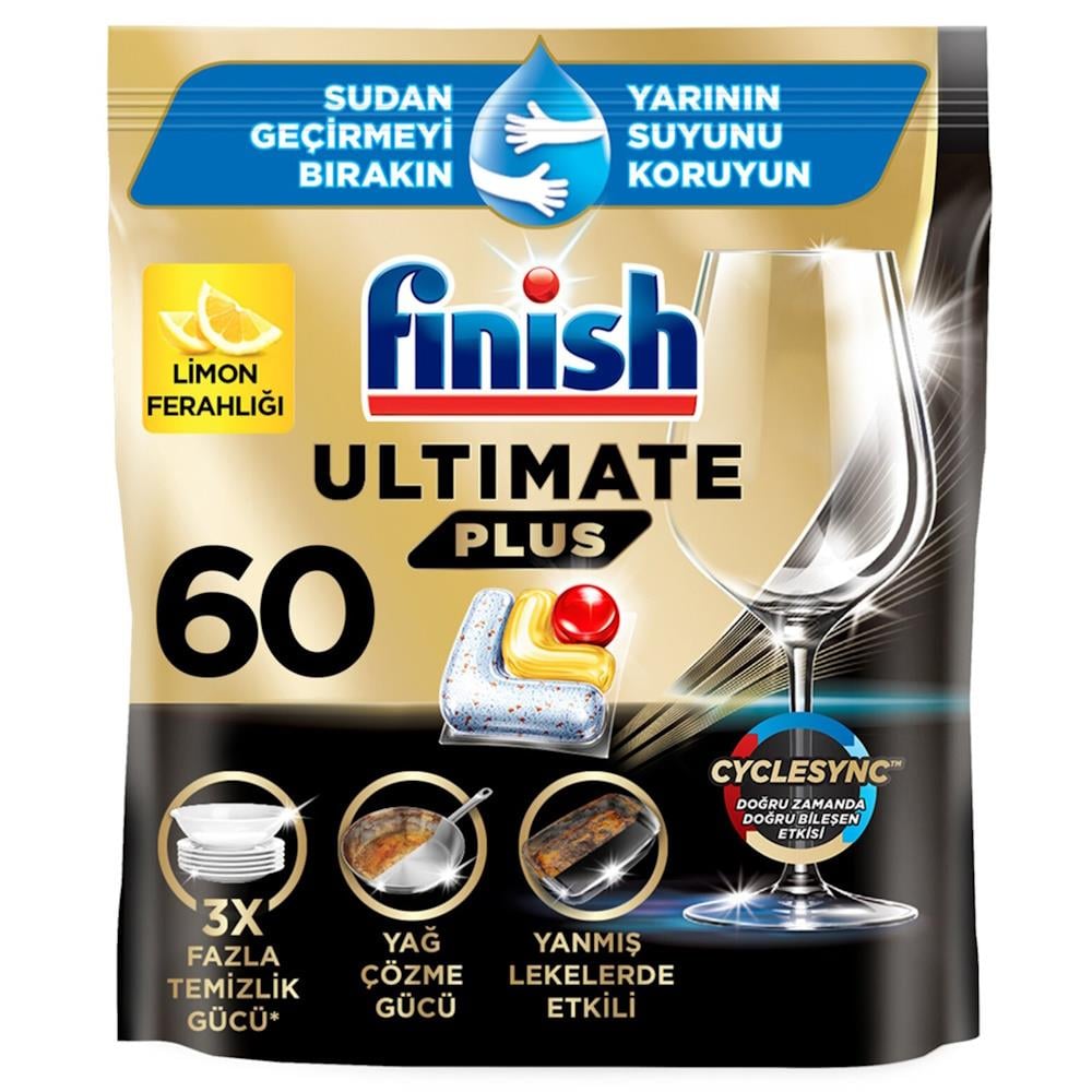 Finish Ultimate Plus Hepsi Bir Arada Bulaşık Tableti 60 Kapsül