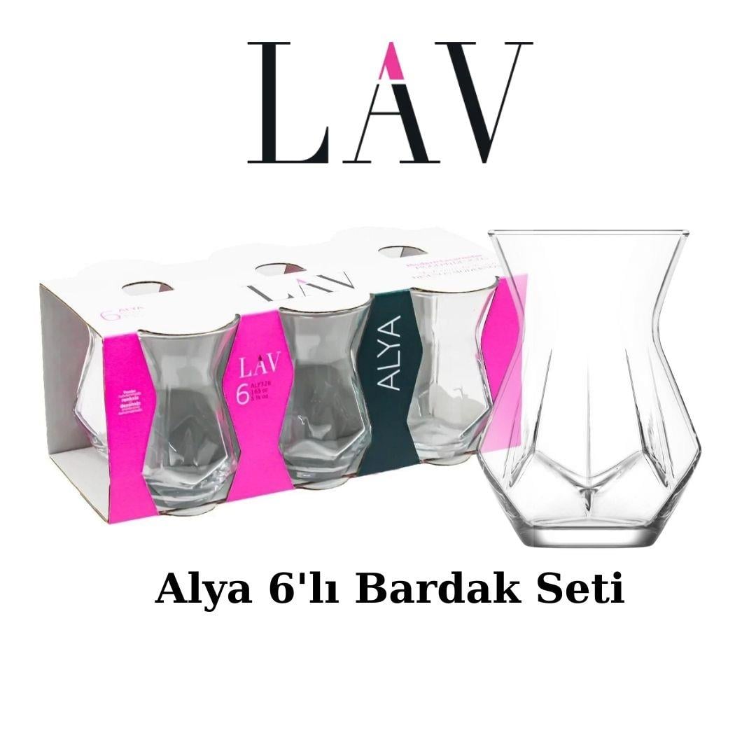 Lav Alya Çay Bardağı 6'lı Bardak Seti