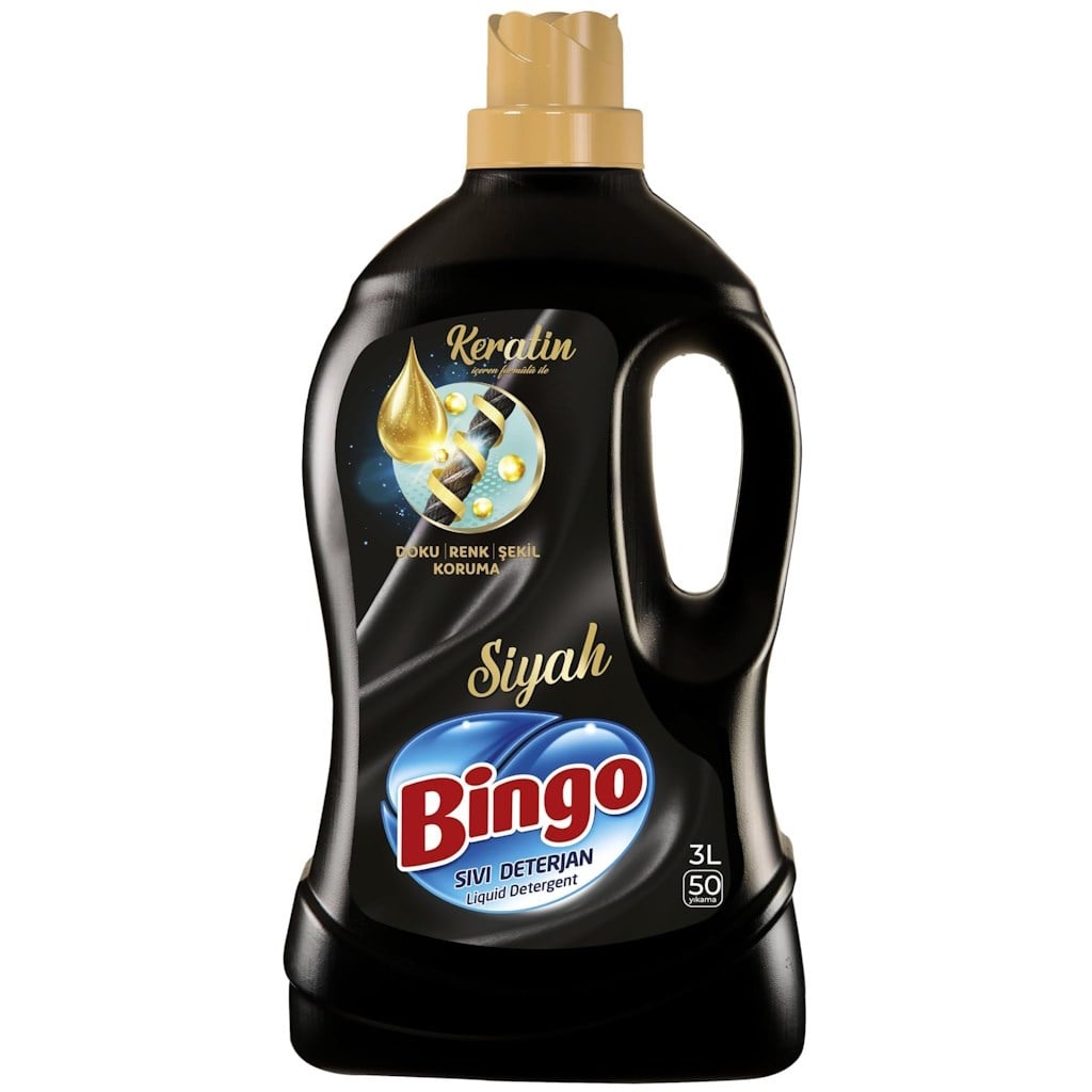 Bingo Sıvı Çamaşır Deterjanı 3L Keratinli Simsiyah Koruma