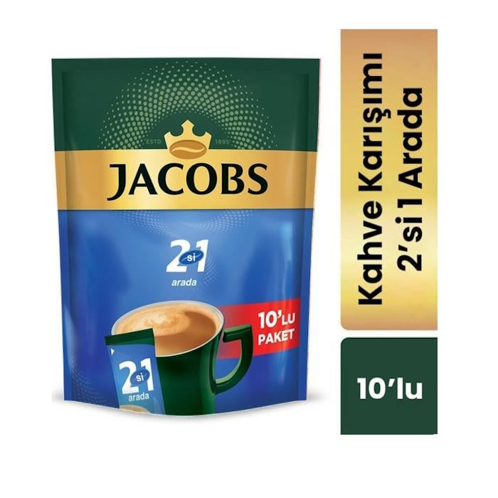 Jacobs 2'si 1 Arada Klasik Kahve 10'lu Paket