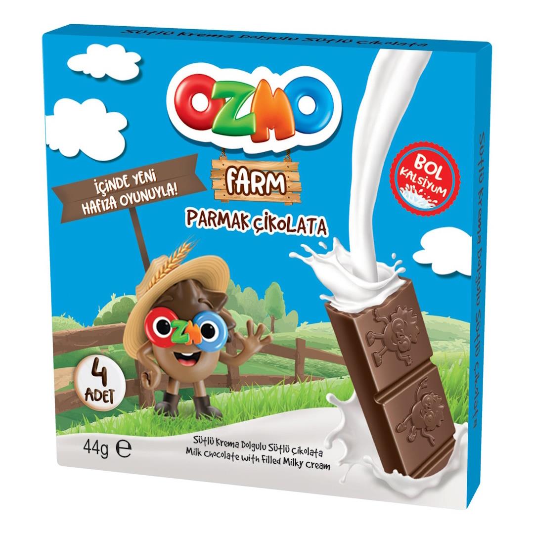 Ozmo Farm Parmak Çikolata 44g Sütlü Krema Dolgulu Çikolata