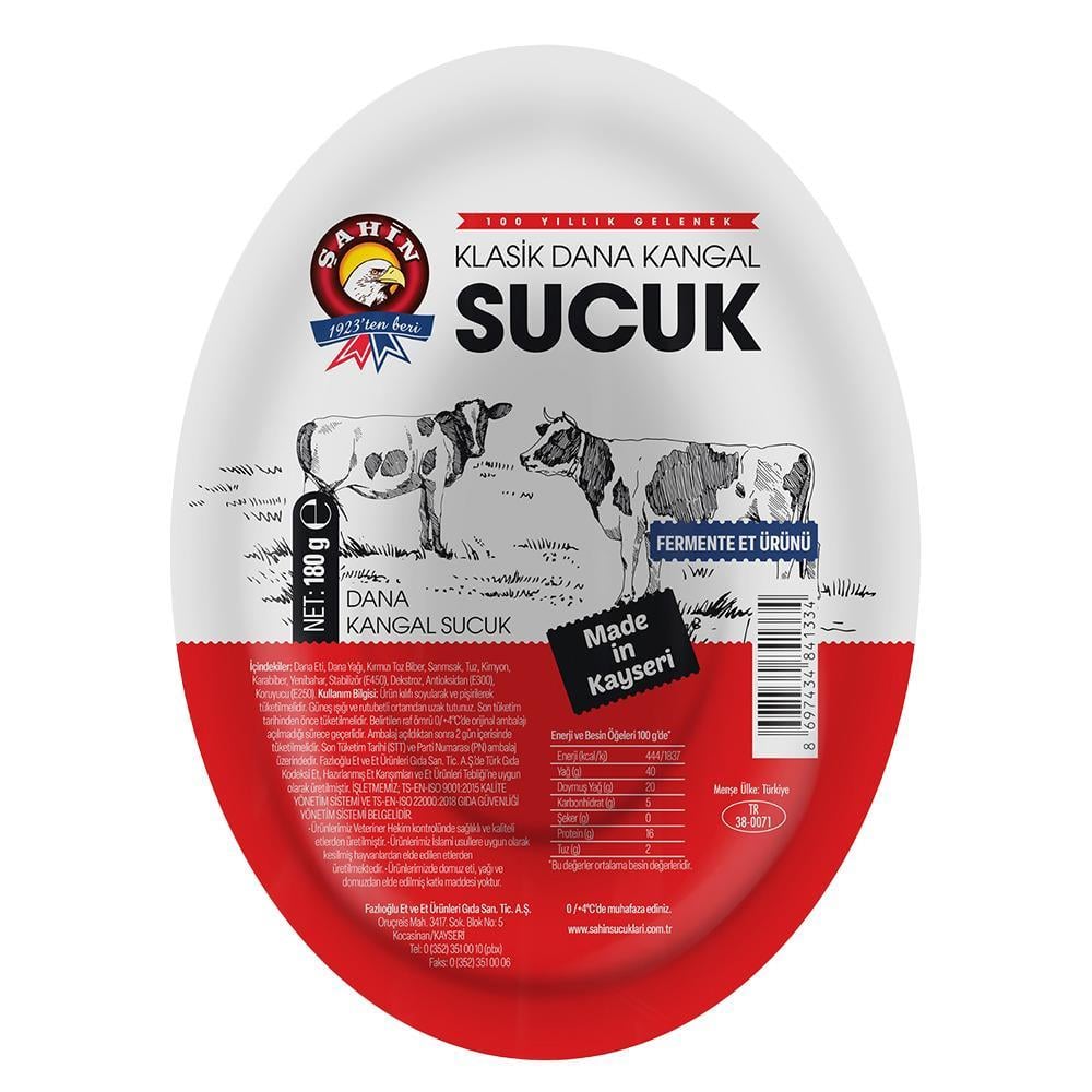 Şahin Dana Kangal Sucuk 180g