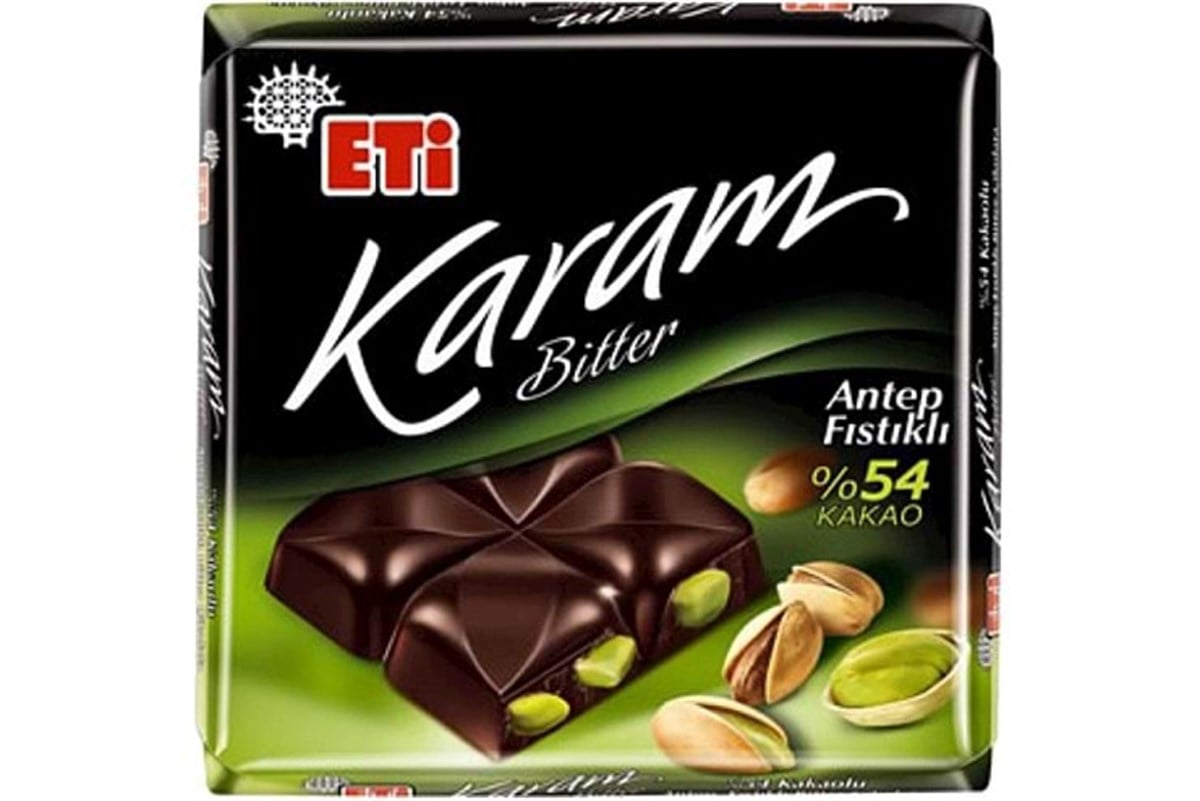 ETI KARAM ANTEP FISTIKLI KARE BITTER 75GR KL 1*12