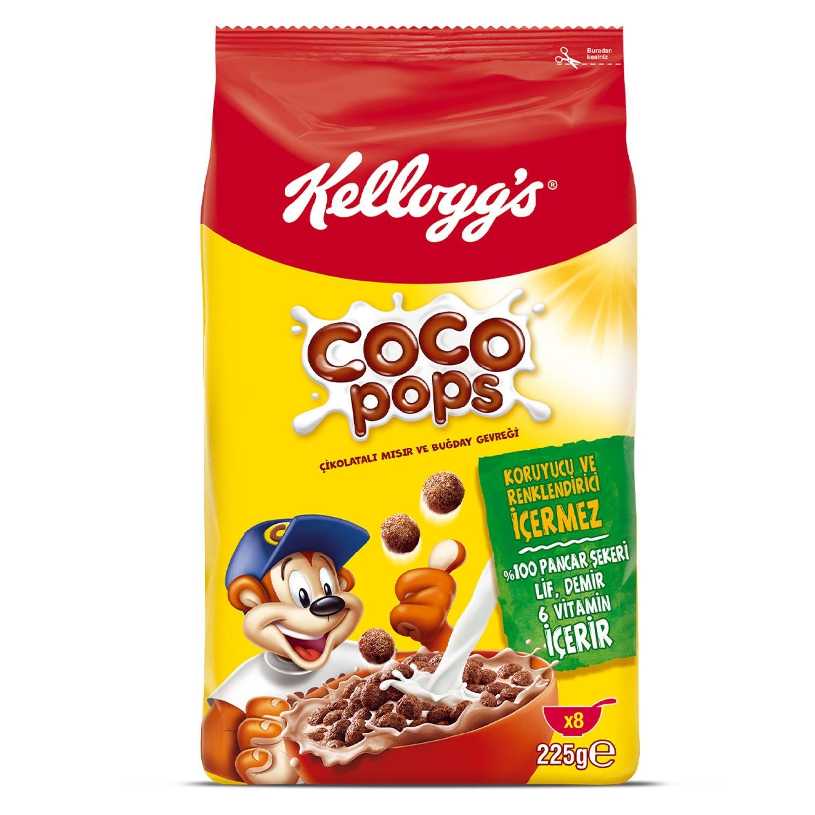 Ülker Cocopops Çikolatalı Mısır Ve Buğday Gevreği 225gr