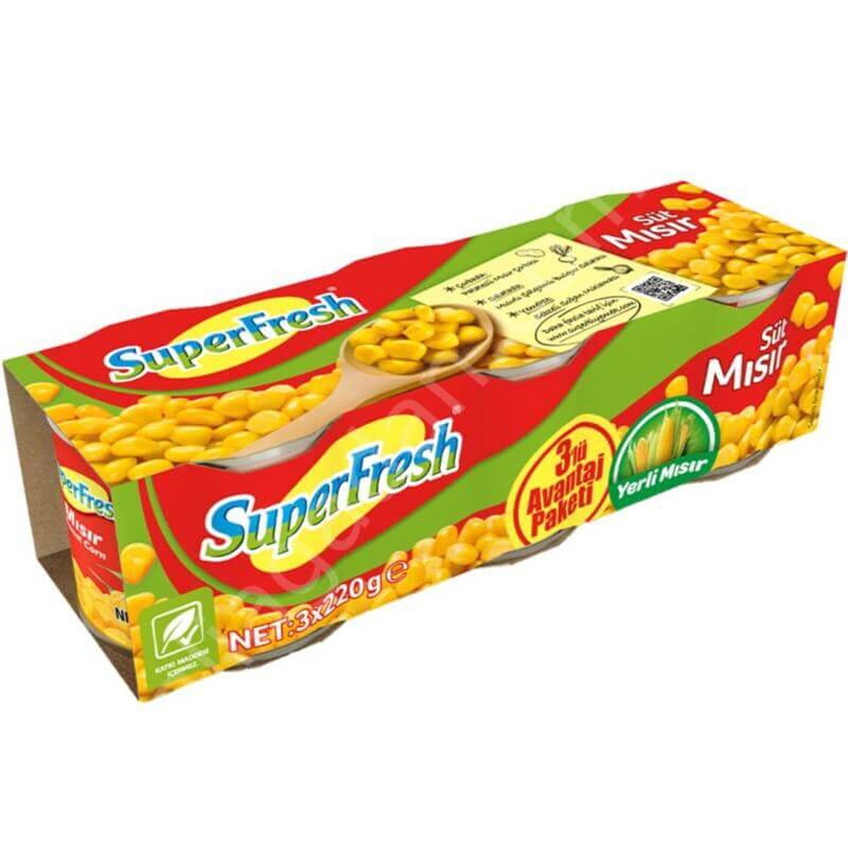 SüperFresh Mısır 220g x 3 Adet Avantaj Paketi 660g