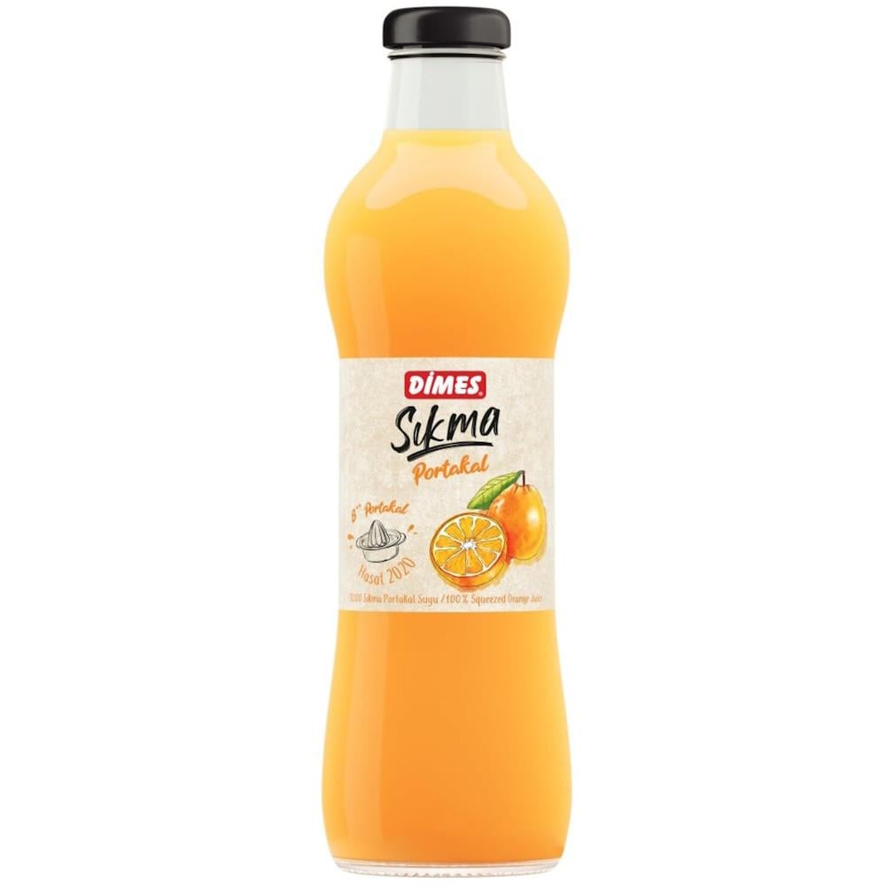 Dimes Sıkma Portakal 700ml Meyve Suyu Cam