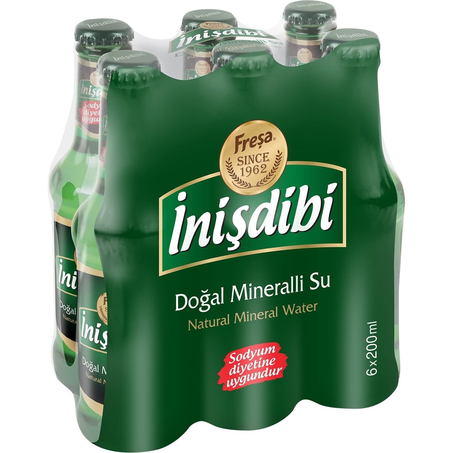 İnişdibi 200ml Maden Suyu 6 Adet Cam Soda