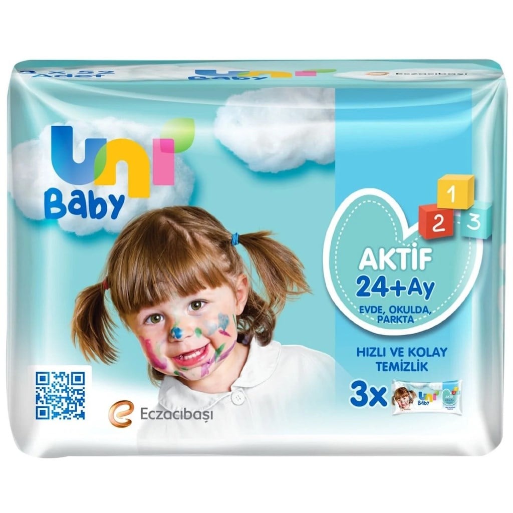 Uni Baby Aktif Islak Mendil 3x52 Adet