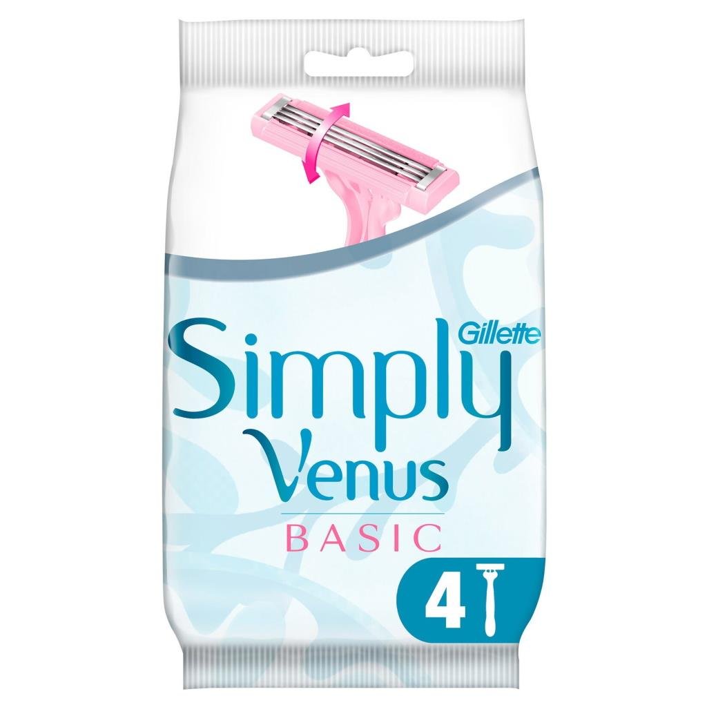 Gillette Venus Simply3 Basic Kadın Tıraş Bıçağı 4'lü Poşet