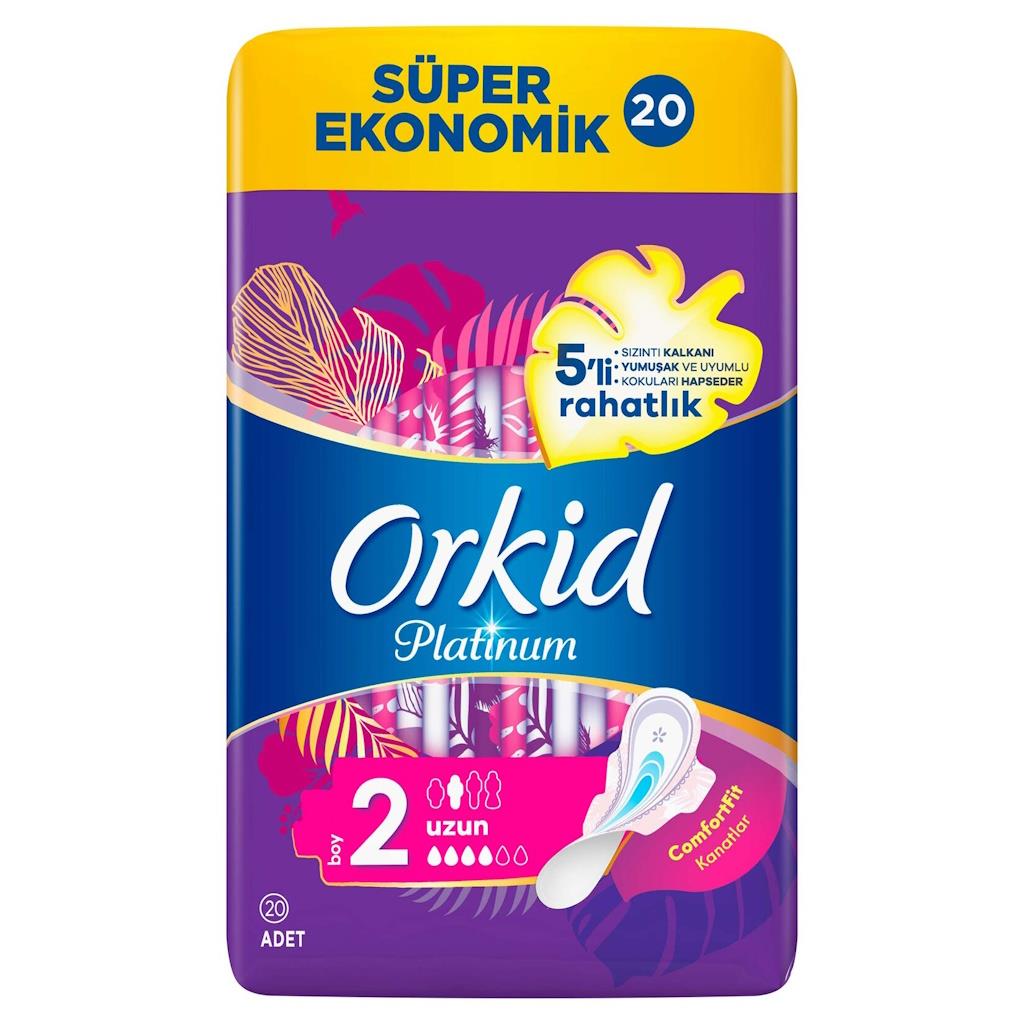 Orkid Platinum Hijyenik Ped 20Adet  Uzun