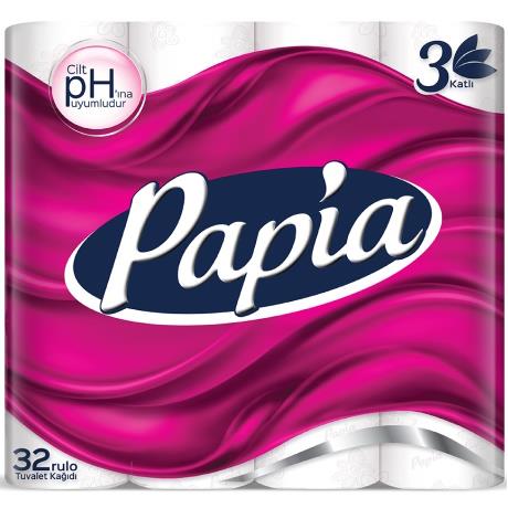 Papia 32 Rulo Tuvalet Kağıdı 3 Katlı