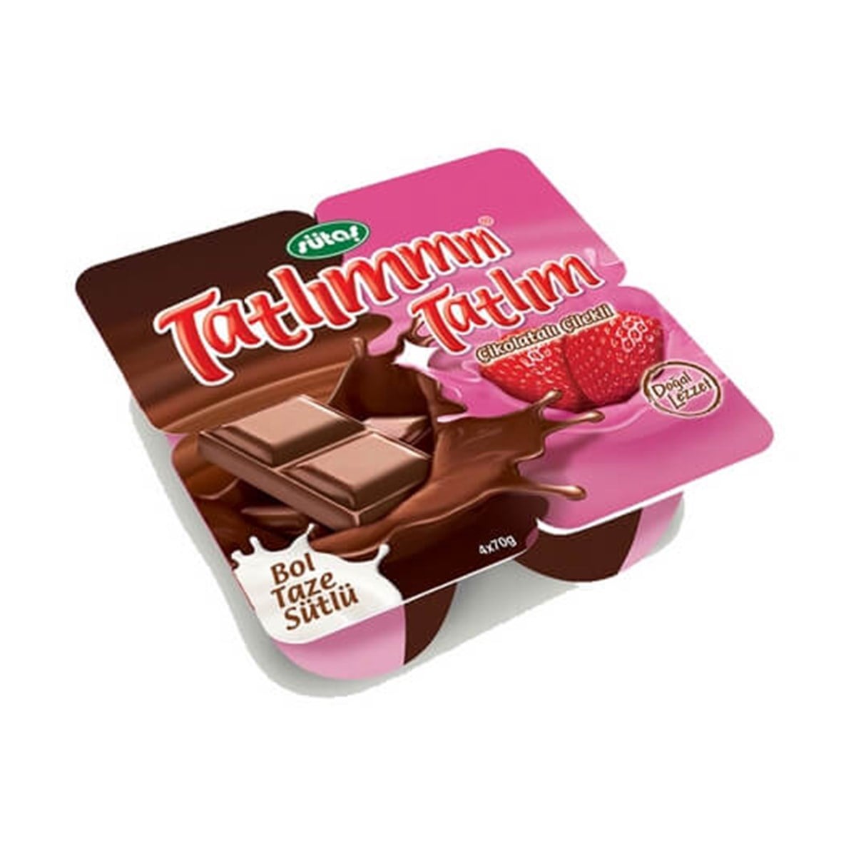SÜTAS TATLIM 4X70GR ÇIK ÇILEKLI PUDING