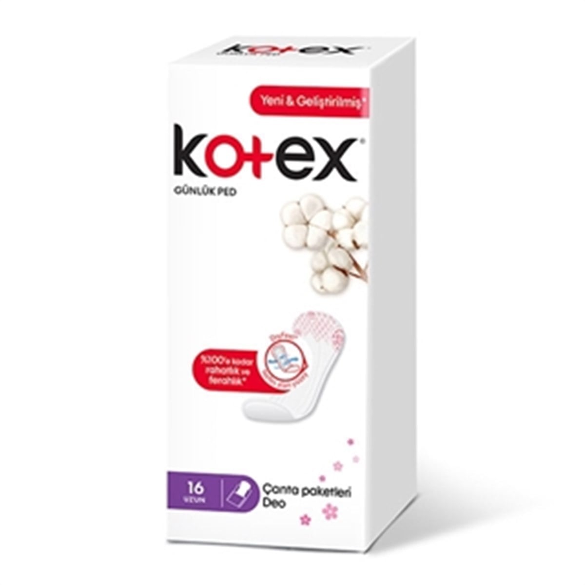 KOTEX ANYDAYS UZUN 16 LI(16*16) 63GR KL 1*16
