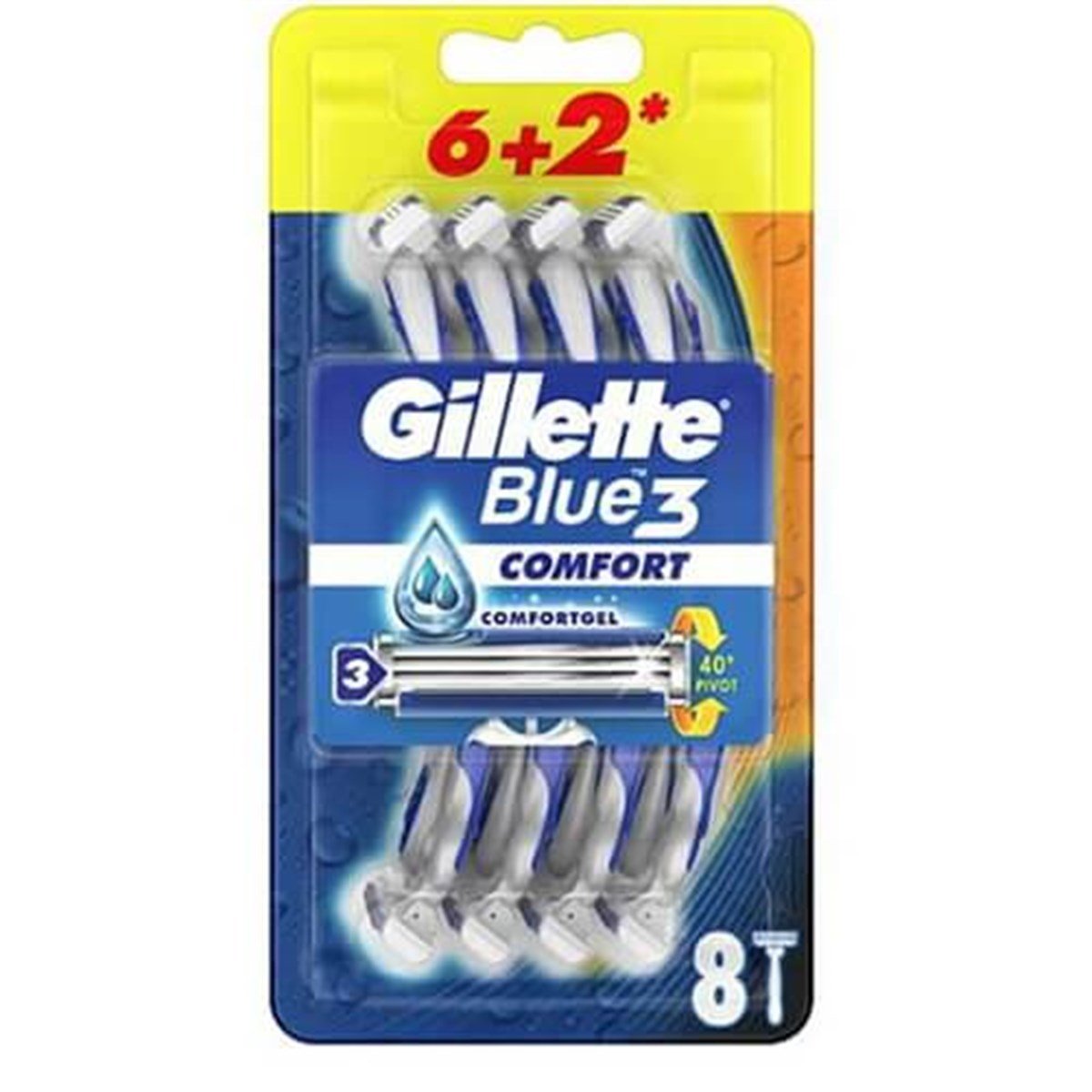 GILLETTE  BLUE III BIÇAK 6 LI+2 PROM.