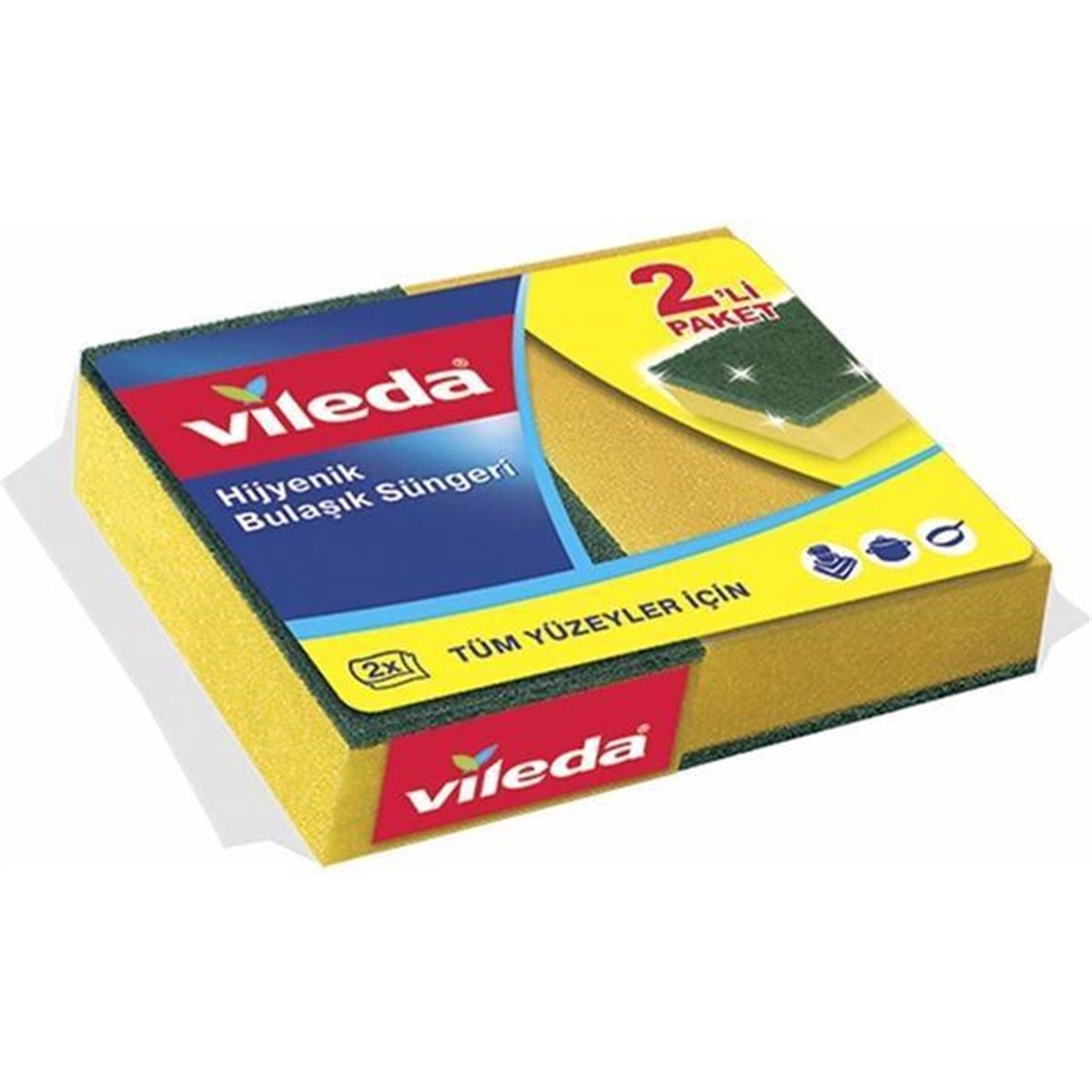 VILEDA SÜNGER GLITZI YESIL DÜZ  1+1* 96