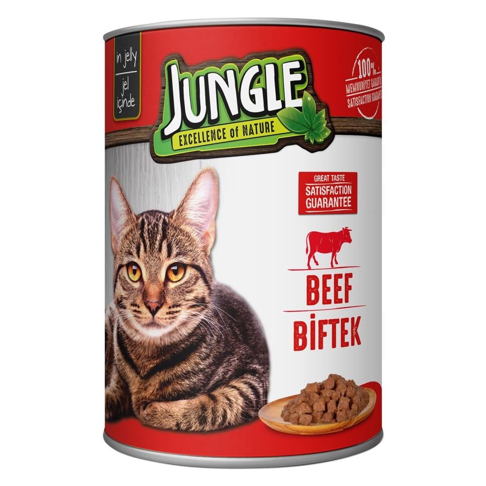 Jungle Biftekli Kedi Konservesi 415g