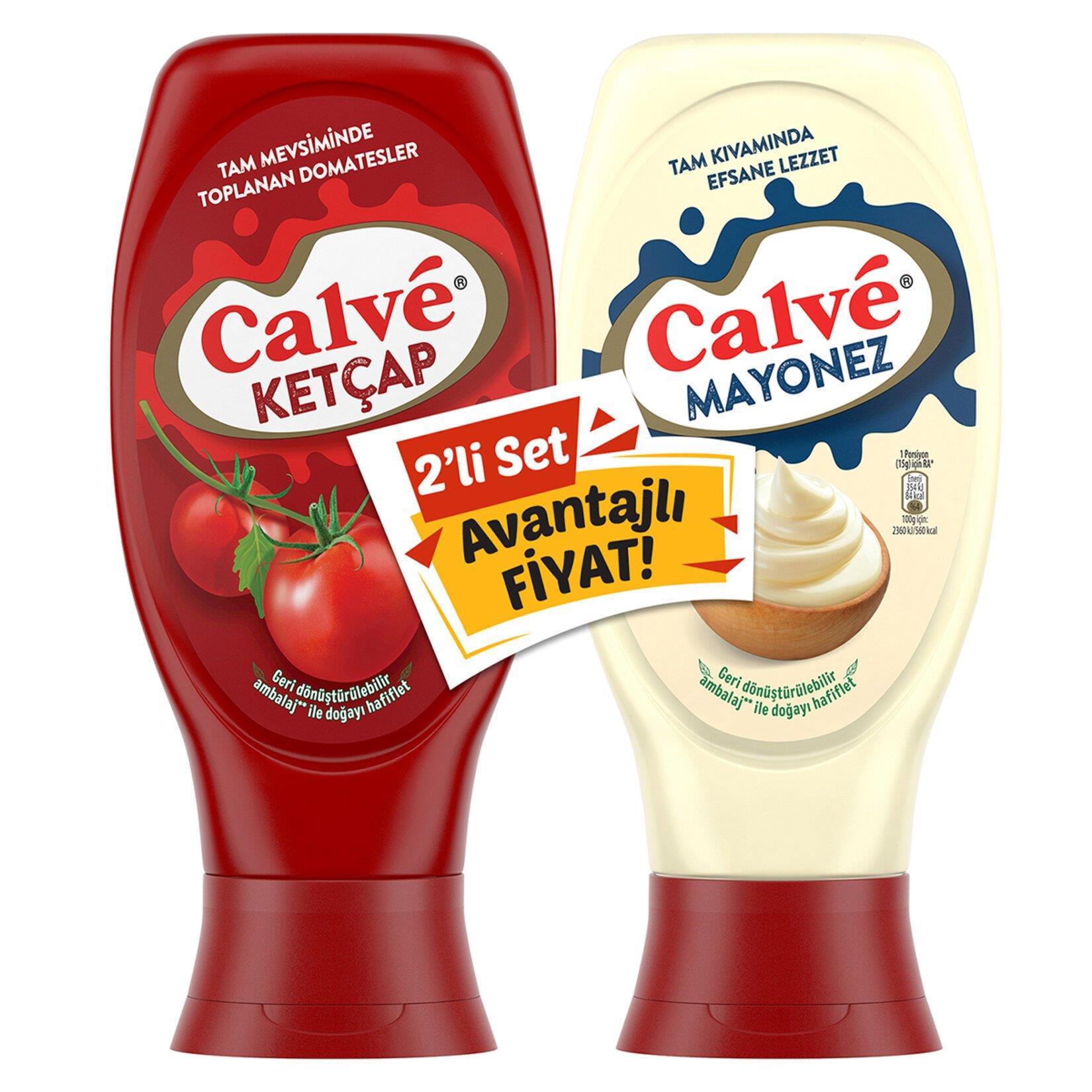 Calve Ketçap + Mayonez (400g+350g) Ekonomik 2'li Set