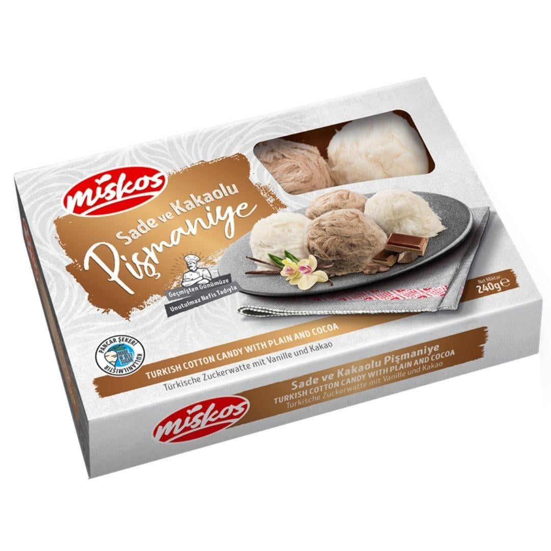Miskos Pişmaniye 240g Kakaolu ve Sade