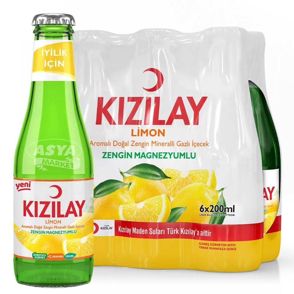 Kızılay Maden Suyu 6x200ml Limon