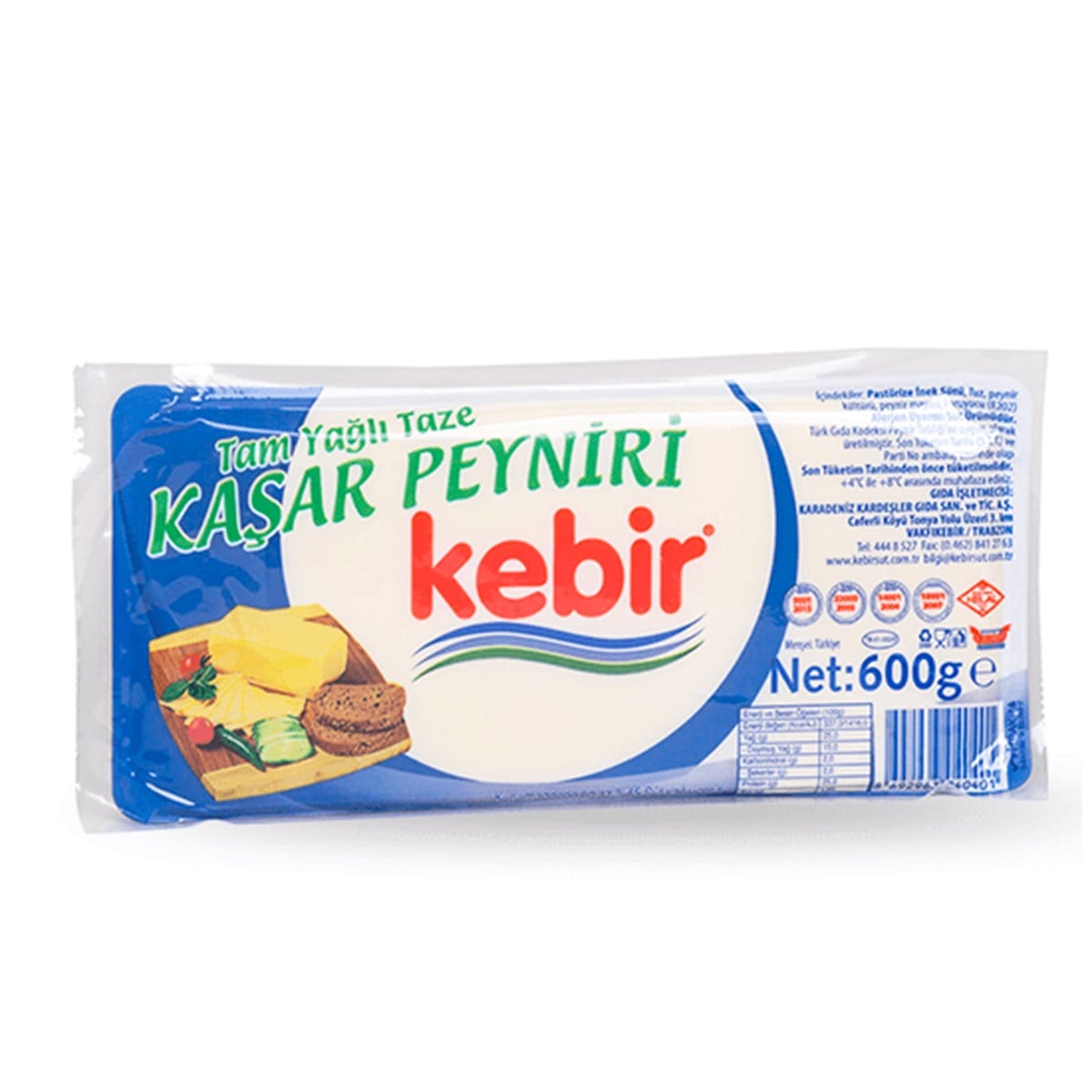 Kebir Kaşar Peynir 600gr Tam Yağlı kebirsüt