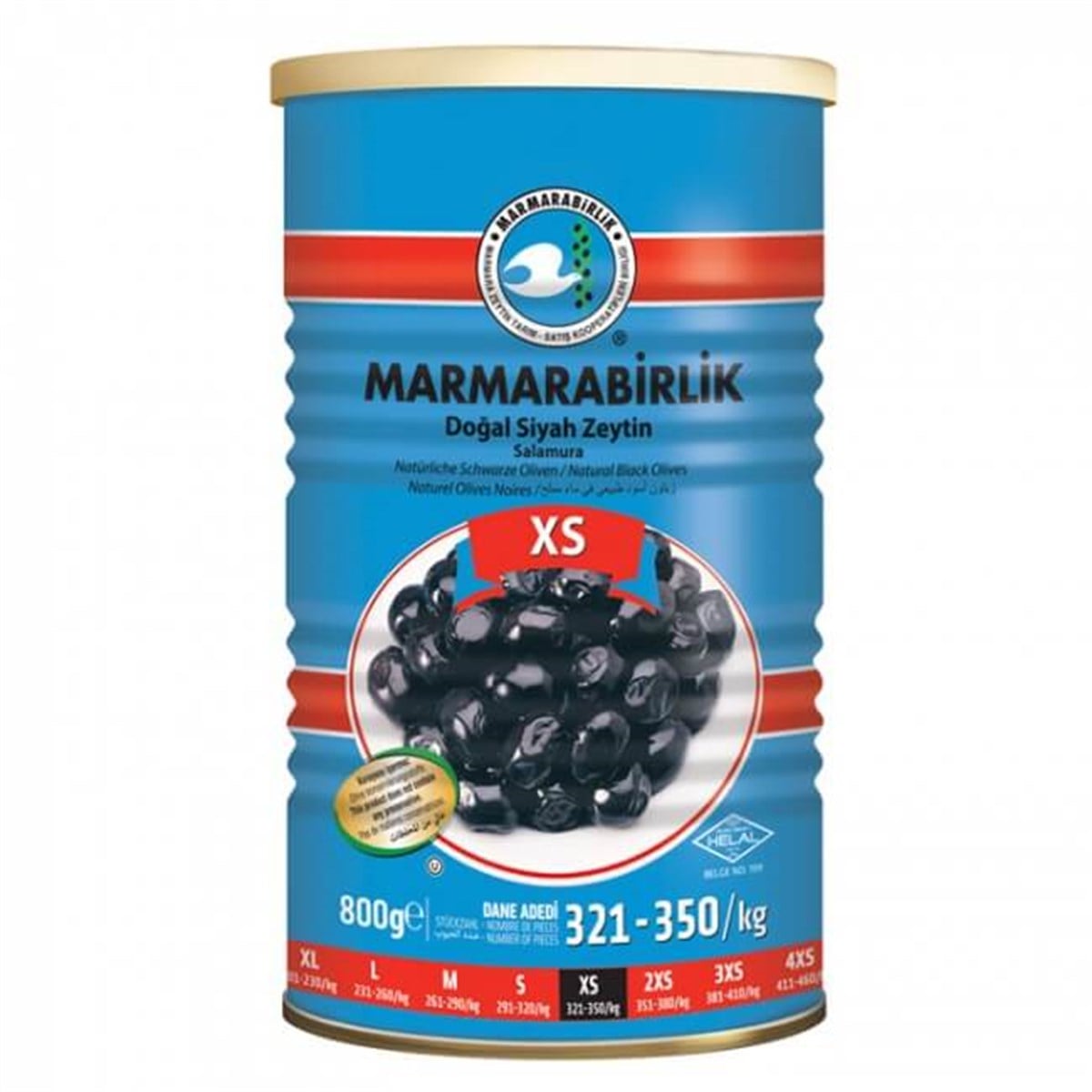Marmarabirlik Extra Zeytin Teneke XS 800 gr