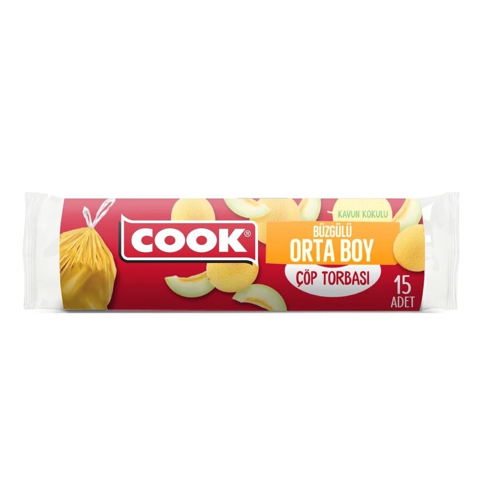 Cook Çöp Torbası Büzgülü Kavun Orta Boy 20 Adet