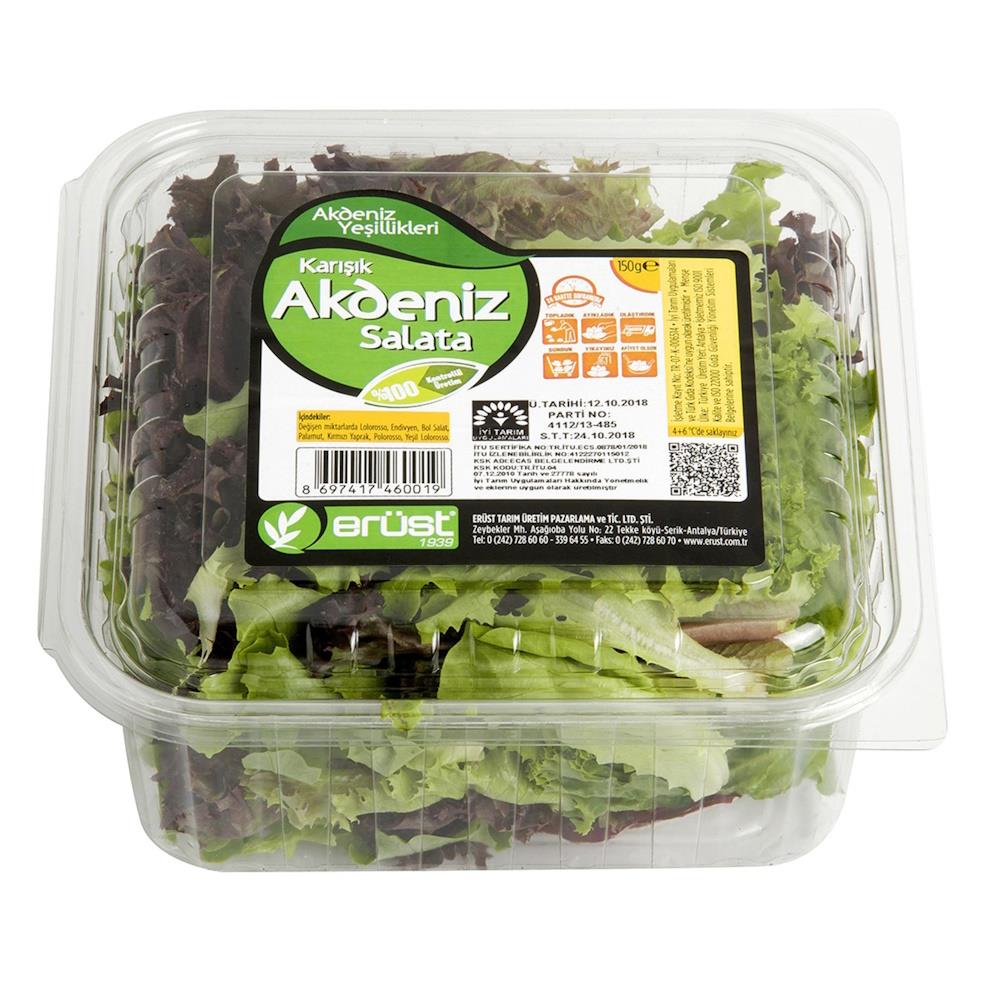 Erüst Karışık Akdeniz Salata 150g Taze Yeşilllikler