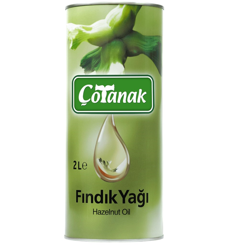 Çotanak Yağ 2L Fındık Yağı Teneke