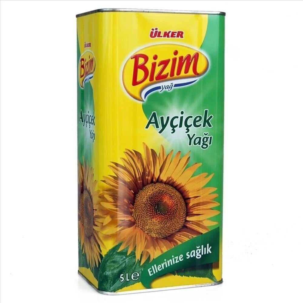 Ülker Bizim Yağ 5L Ayçiçek Yağı Teneke