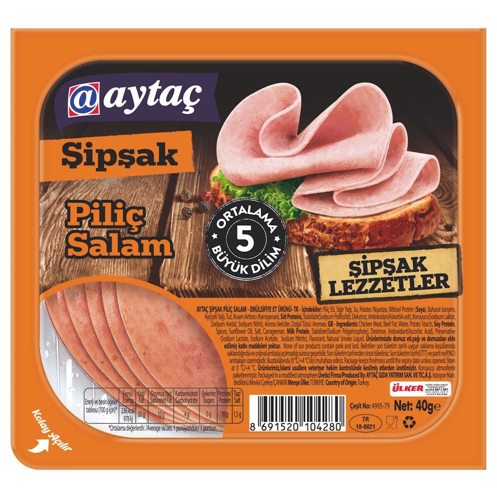 Aytaç Şipşak Piliç Salam Dilimli 40g