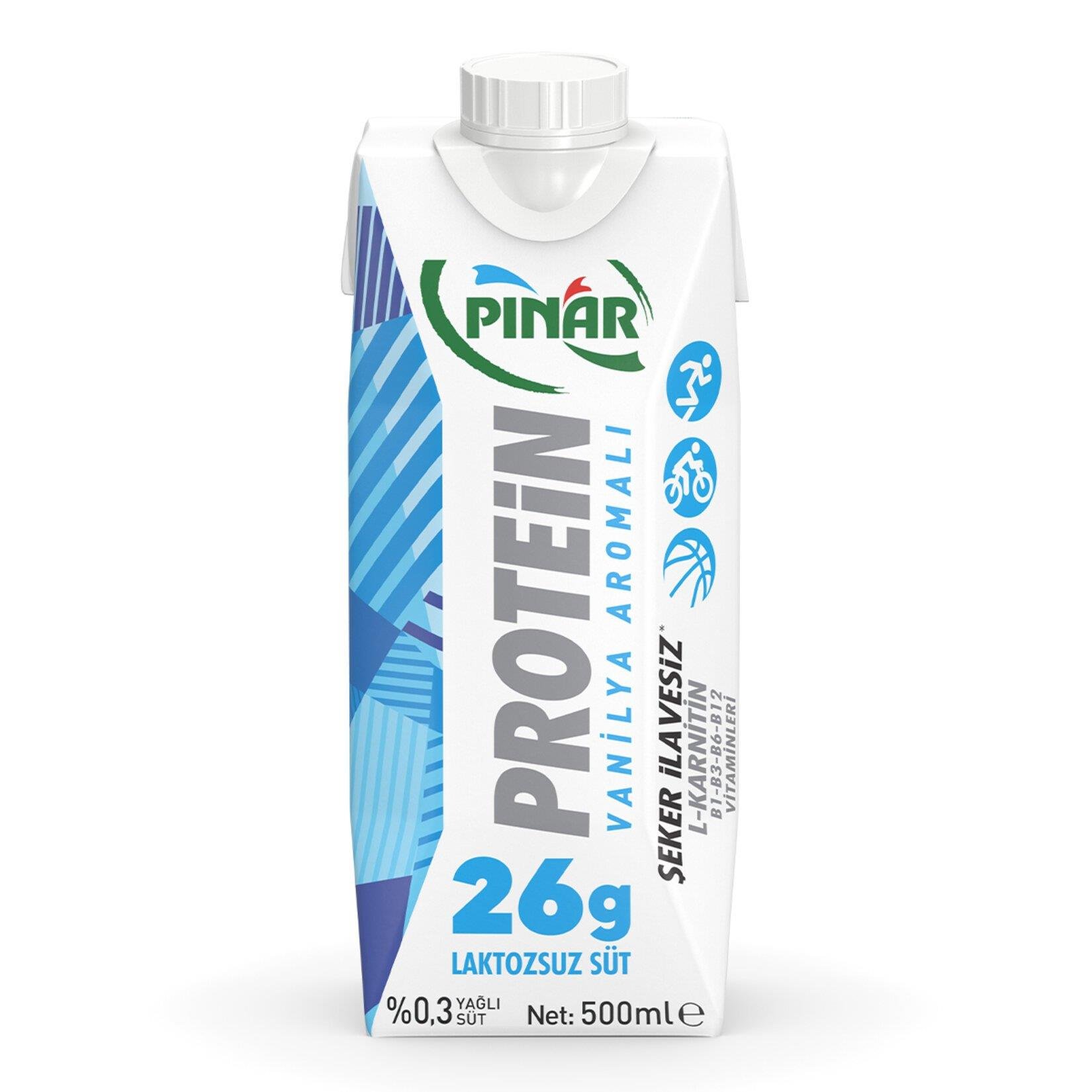Pınar Protein Vanilyalı Laktozsuz Süt 500ml